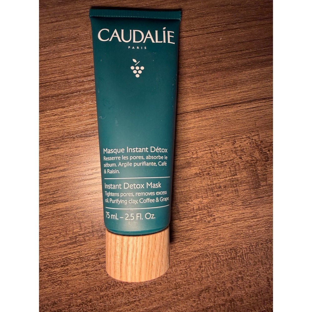 Caudalie Instant Detox Mask 75mL 2.5oz Purifying Clay Coffee Grape NEW Sealed